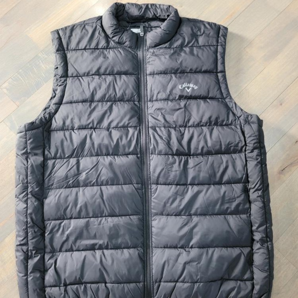 Callaway Men's Charcoal Quilted Golf Vest